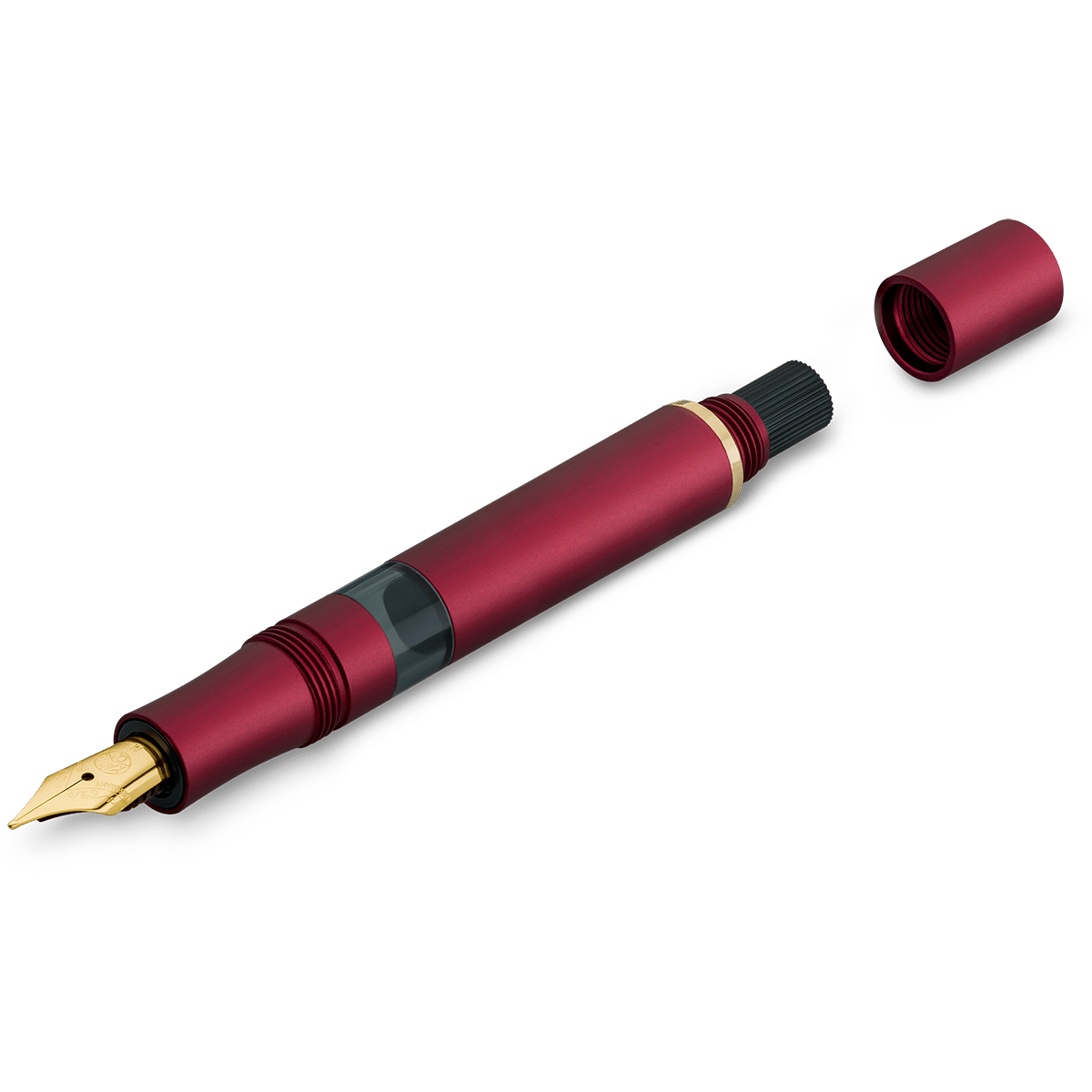 Kaweco Sport Piston Filler Fountain Pen - Solo Bordeaux - Gold Trim - Pen Boutique Ltd