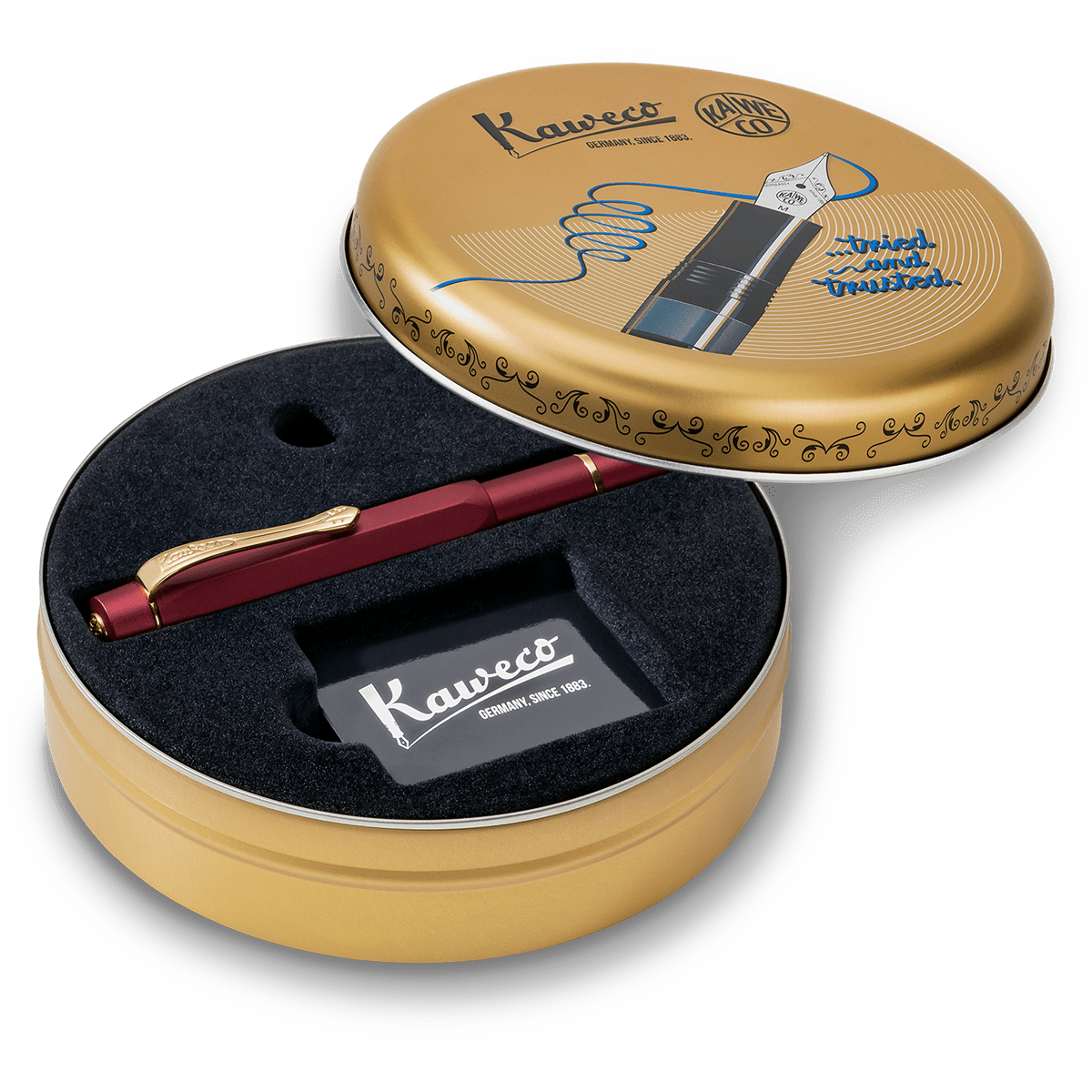 Kaweco Sport Piston Filler Fountain Pen - Solo Bordeaux - Gold Trim - Pen Boutique Ltd