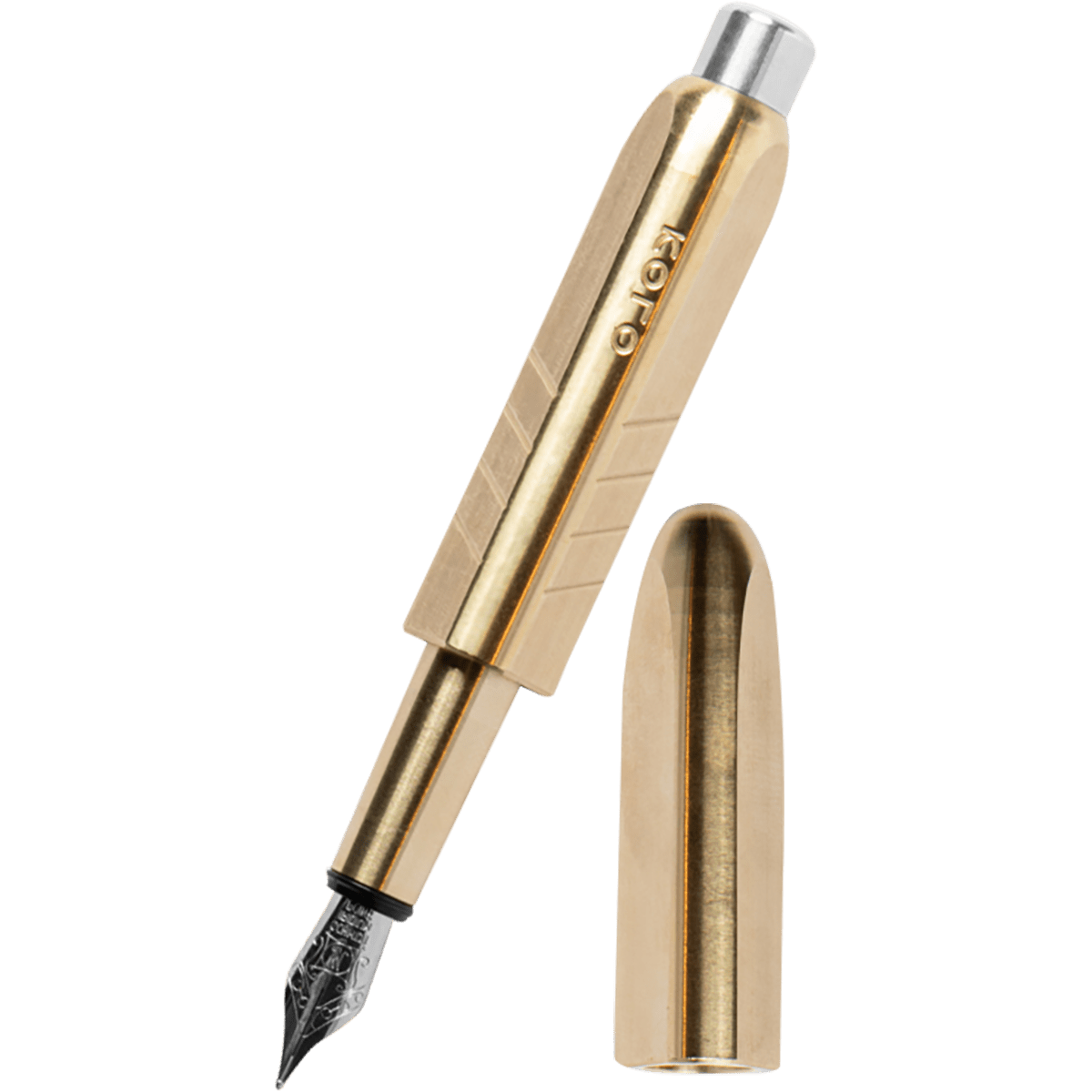 Kolo Tino Fountain Pen - Raw Brass - Pen Boutique Ltd