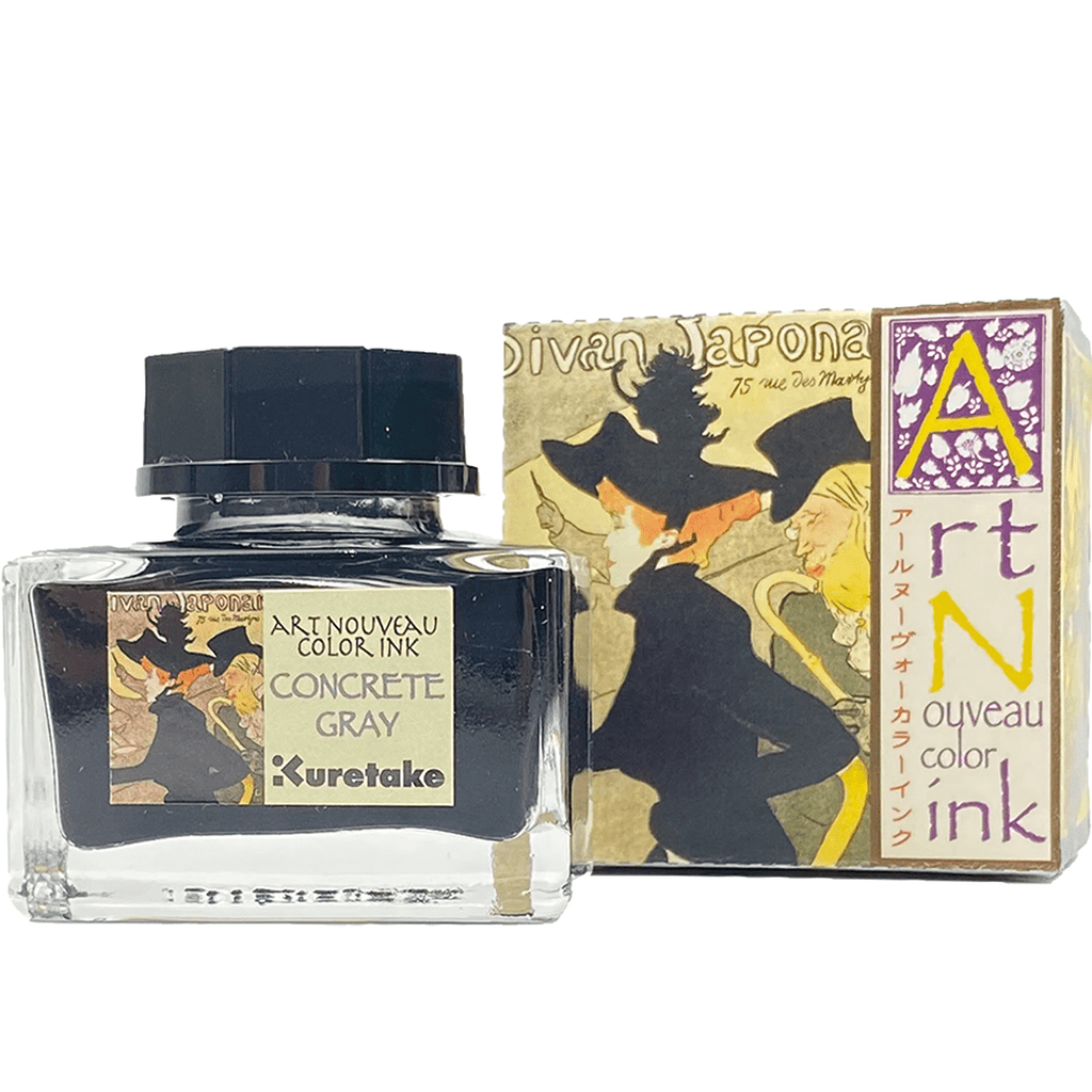 Kuretake Art Nouveau Ink Bottle - Concrete Gray - Pen Boutique Ltd