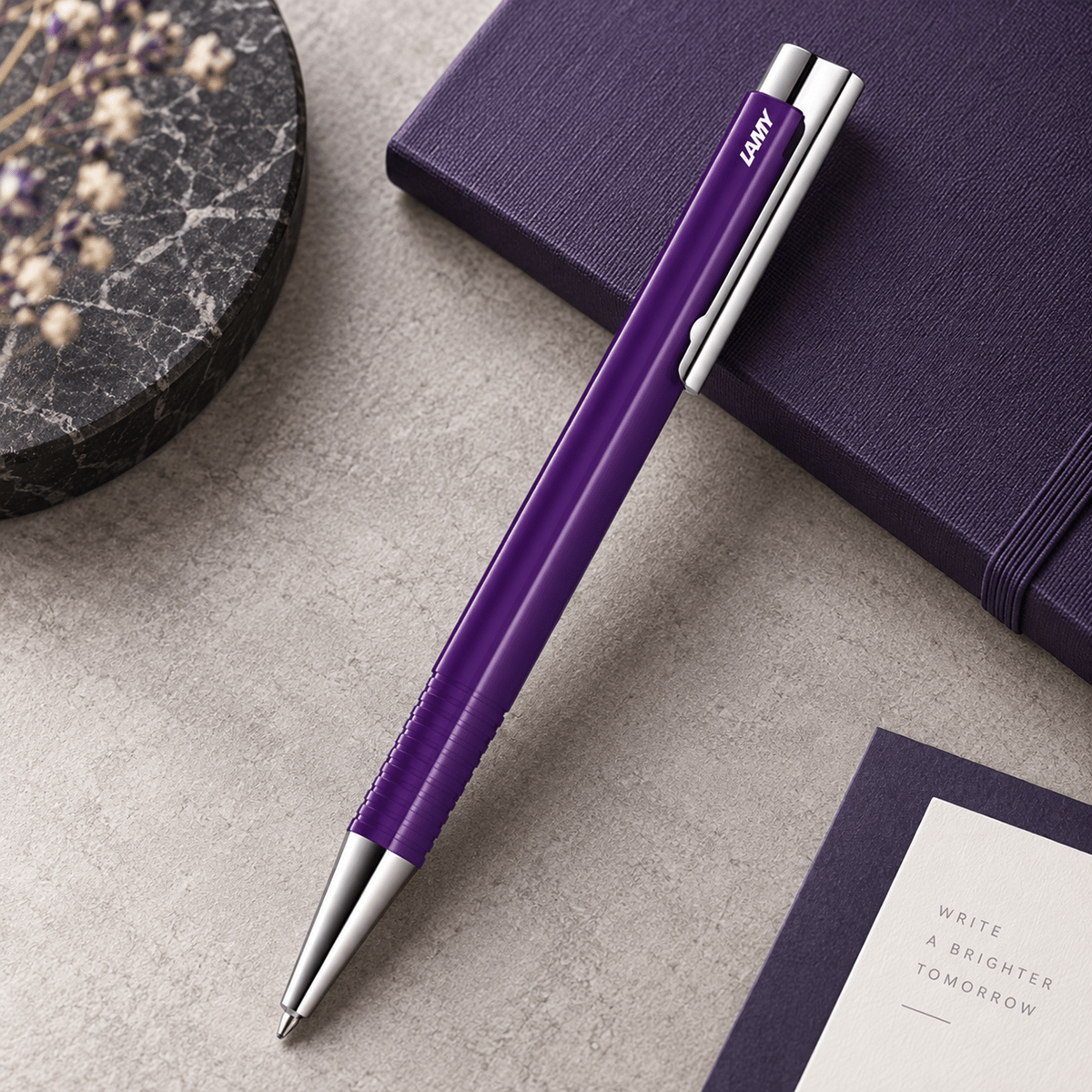 Lamy Logo M+ Ballpoint Pen - Aubergine - Special Edition - Pen Boutique Ltd