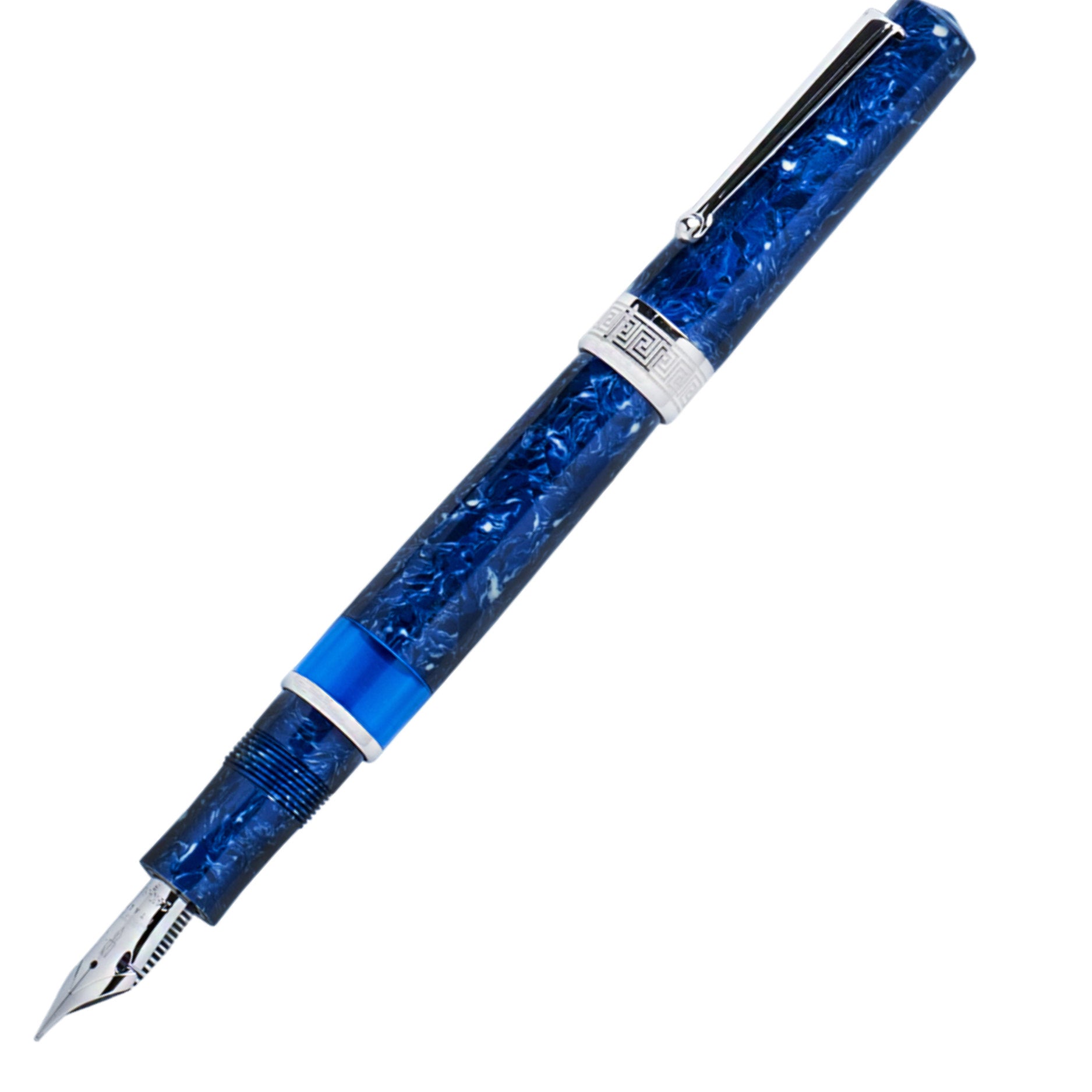 Delta Fountain Pen - Lapis Blue - Silver Trim (Limited Edition) - Pen Boutique Ltd