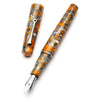 Leonardo Momento Zero Fountain Pen - Lava E Cenere - Silver Trim - Pen Boutique Ltd