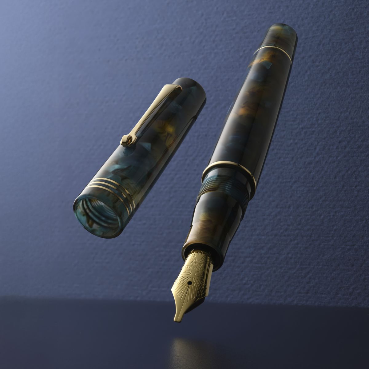 Leonardo Momento Zero Fountain Pen - Pausilya - Gold Trim - Pen Boutique Ltd