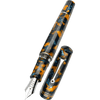 Leonardo Momento Zero Grande 2.0 Fountain Pen - Crepuscolo Marino - Chrome Trim - 8 Steel Nib - Pen Boutique Ltd