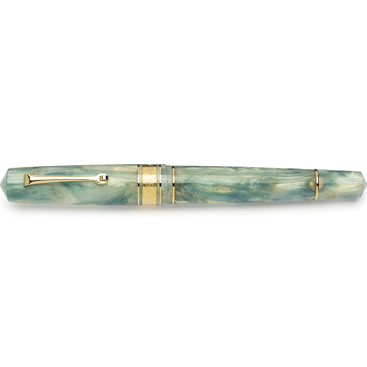 Leonardo Momento Zero Grande 2.0 Fountain Pen - The Power of Flower - Ortensia - Gold Trim (Limited Edition) - Pen Boutique Ltd