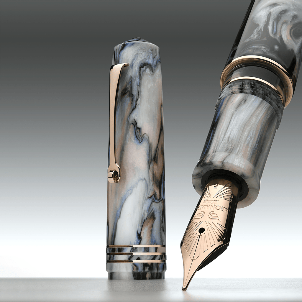 Leonardo Momento Zero Grande 2.0 Fountain Pen - The Power of Flower - Dalia Eveline - Rose Gold Trim (Limited Edition) - Pen Boutique Ltd