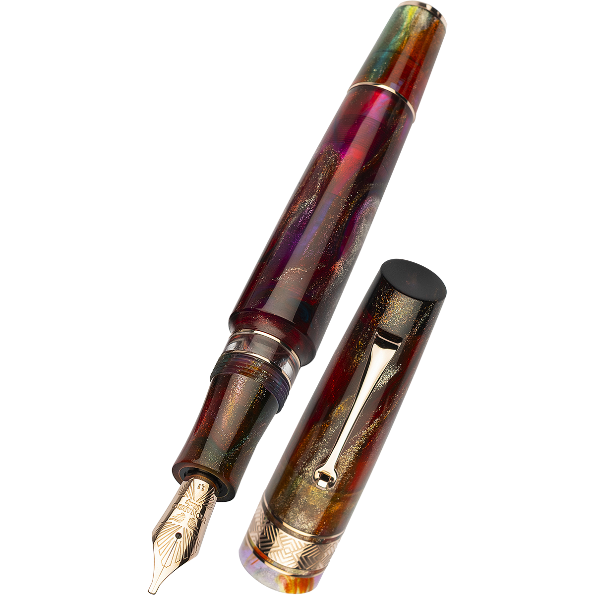 Leonardo Supernova Fountain Pen - Primary Manipulation 5 - Rose Gold Trim (Limited Edition) - Pen Boutique Ltd