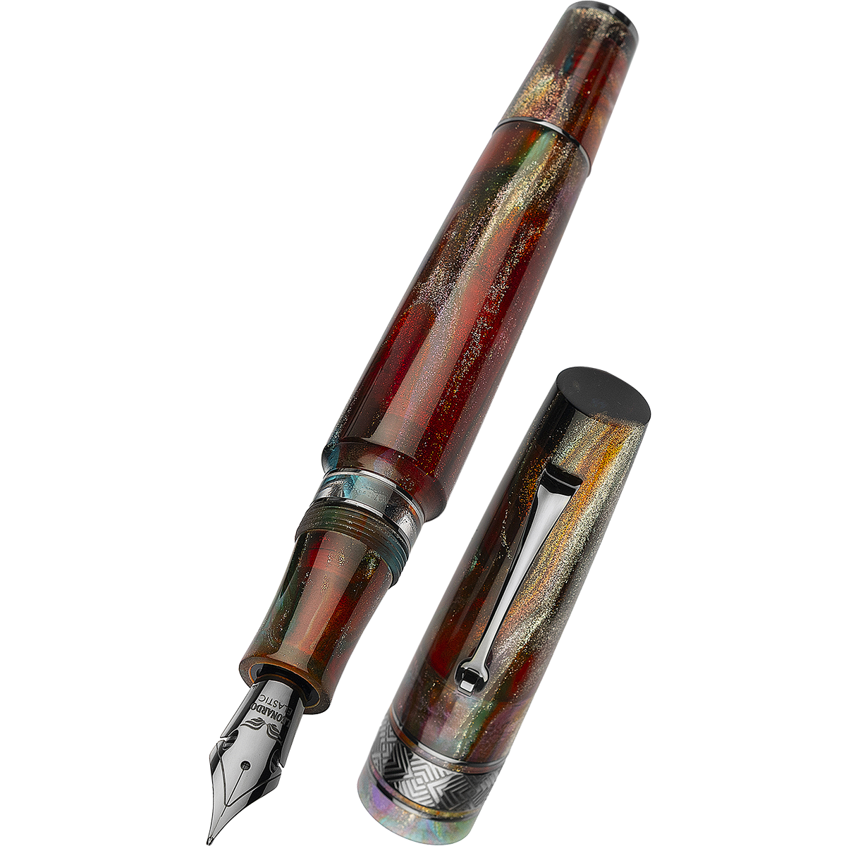 Leonardo Supernova Fountain Pen - Primary Manipulation 5 - Ruthenium Trim (Limited Edition) - Pen Boutique Ltd