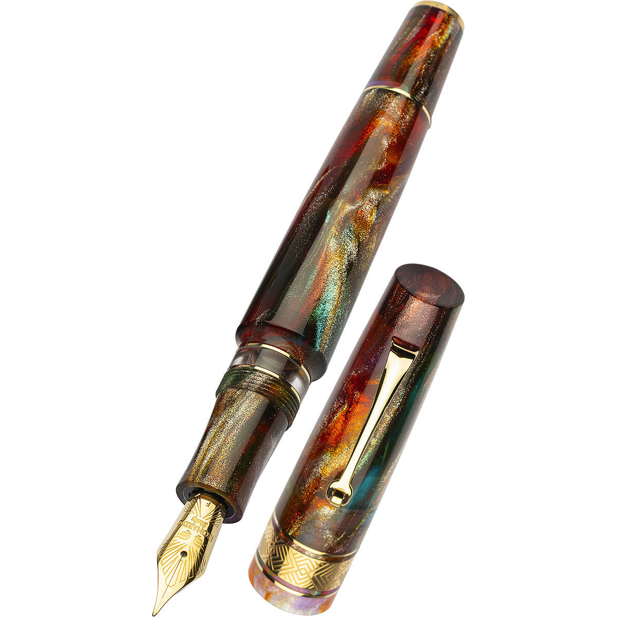 Leonardo Supernova Fountain Pen - Primary Manipulation 5 - Yellow Gold Trim (Limited Edition) - Pen Boutique Ltd