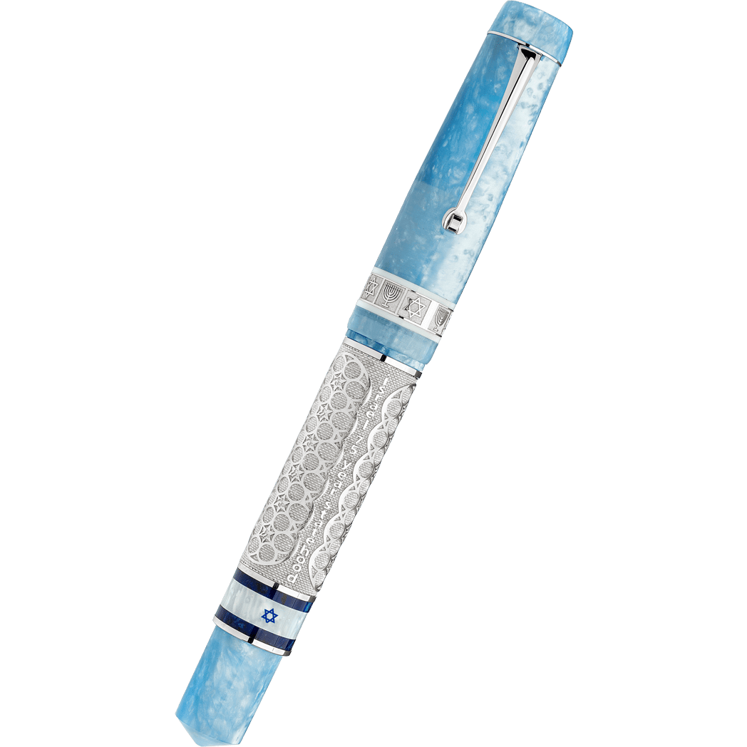 Leonardo Israel 75 Years Fountain Pen - Chai 1ks - Silver Trim (Numbered Limited Edition) - Pen Boutique Ltd