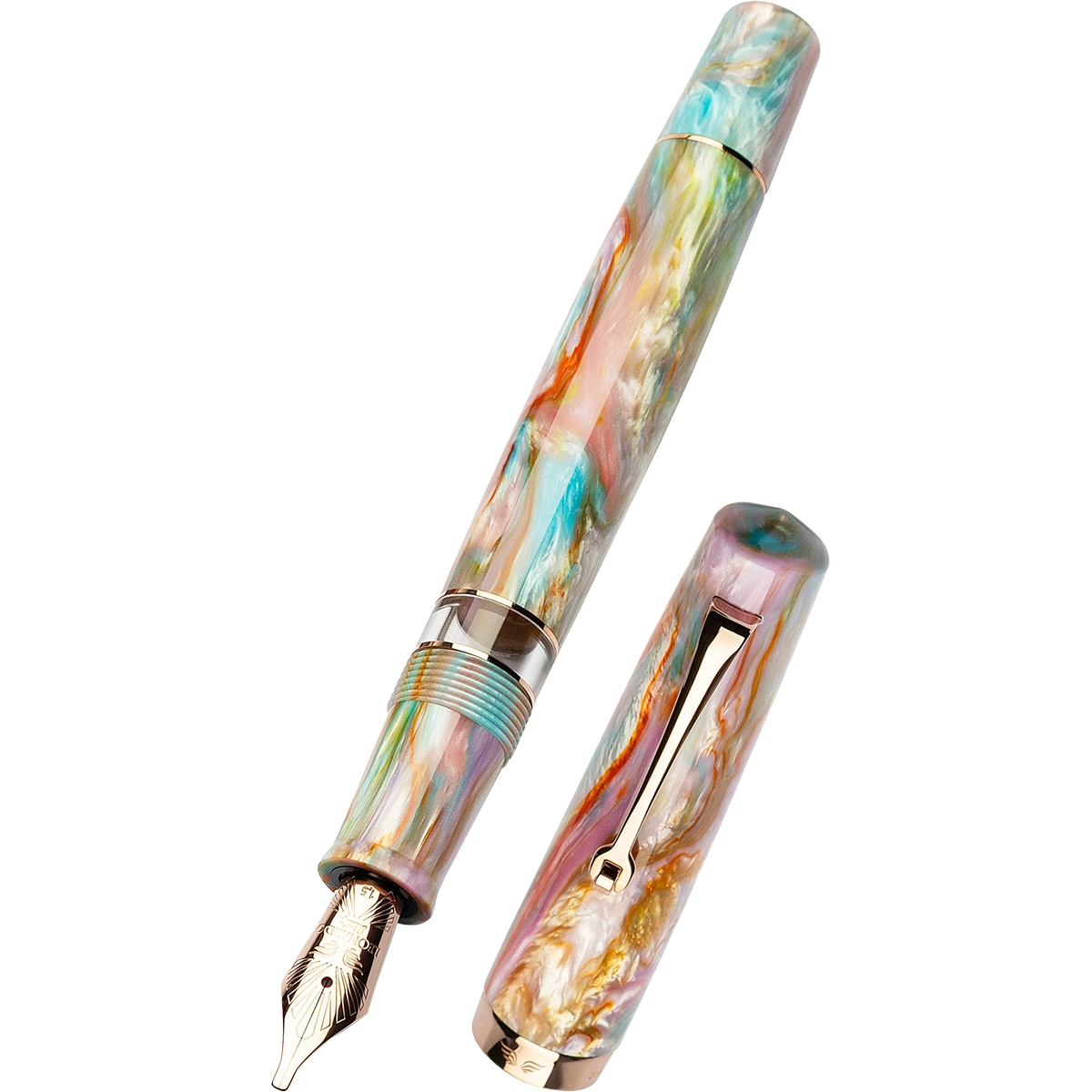 Leonardo Momento Magico Fountain Pen - Fantasie Primary Manipulation 4.0 - Rose Gold Trim