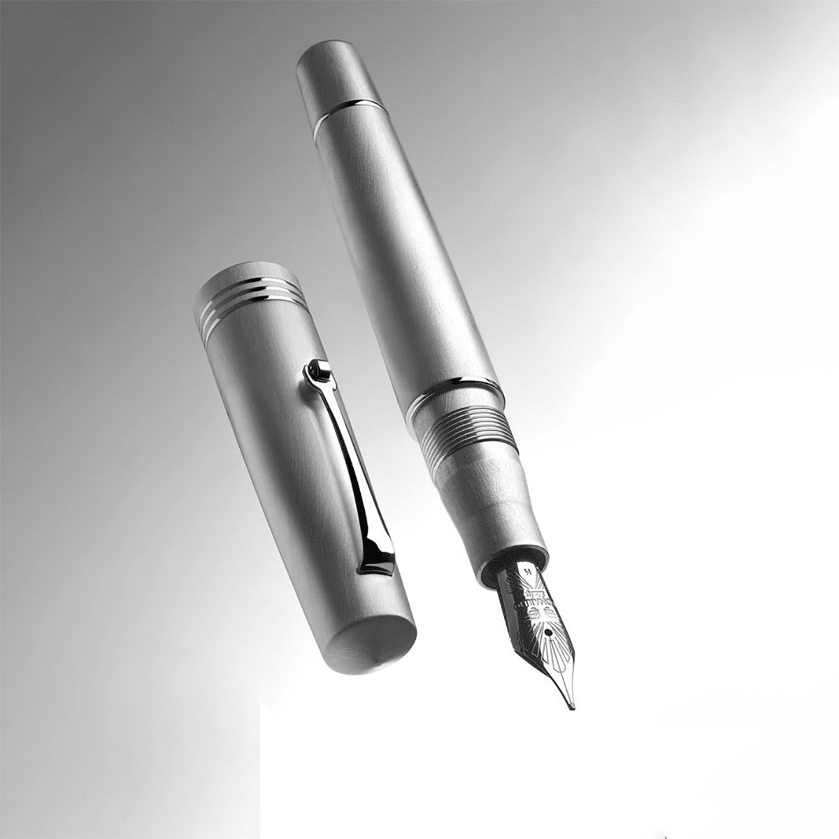 Leonardo Momento Zero Fountain Pen - Alumina - Aluminium Trim (Limited Edition) - Pen Boutique Ltd