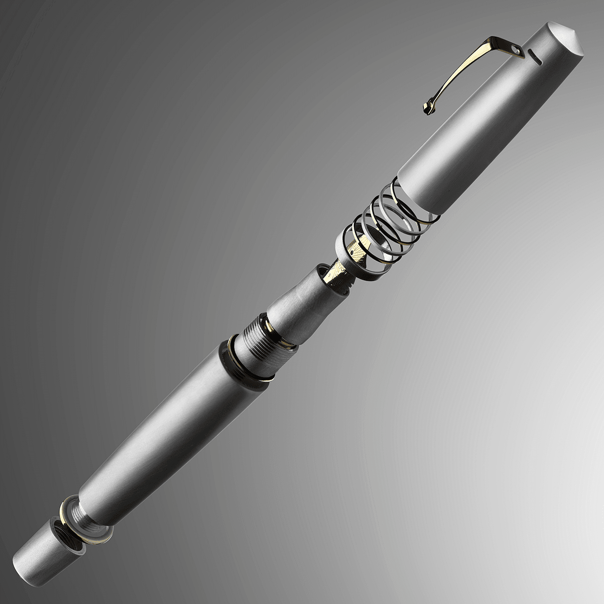 Leonardo Momento Zero Fountain Pen - Alumina - Gold Trim (Limited Edition) - Pen Boutique Ltd
