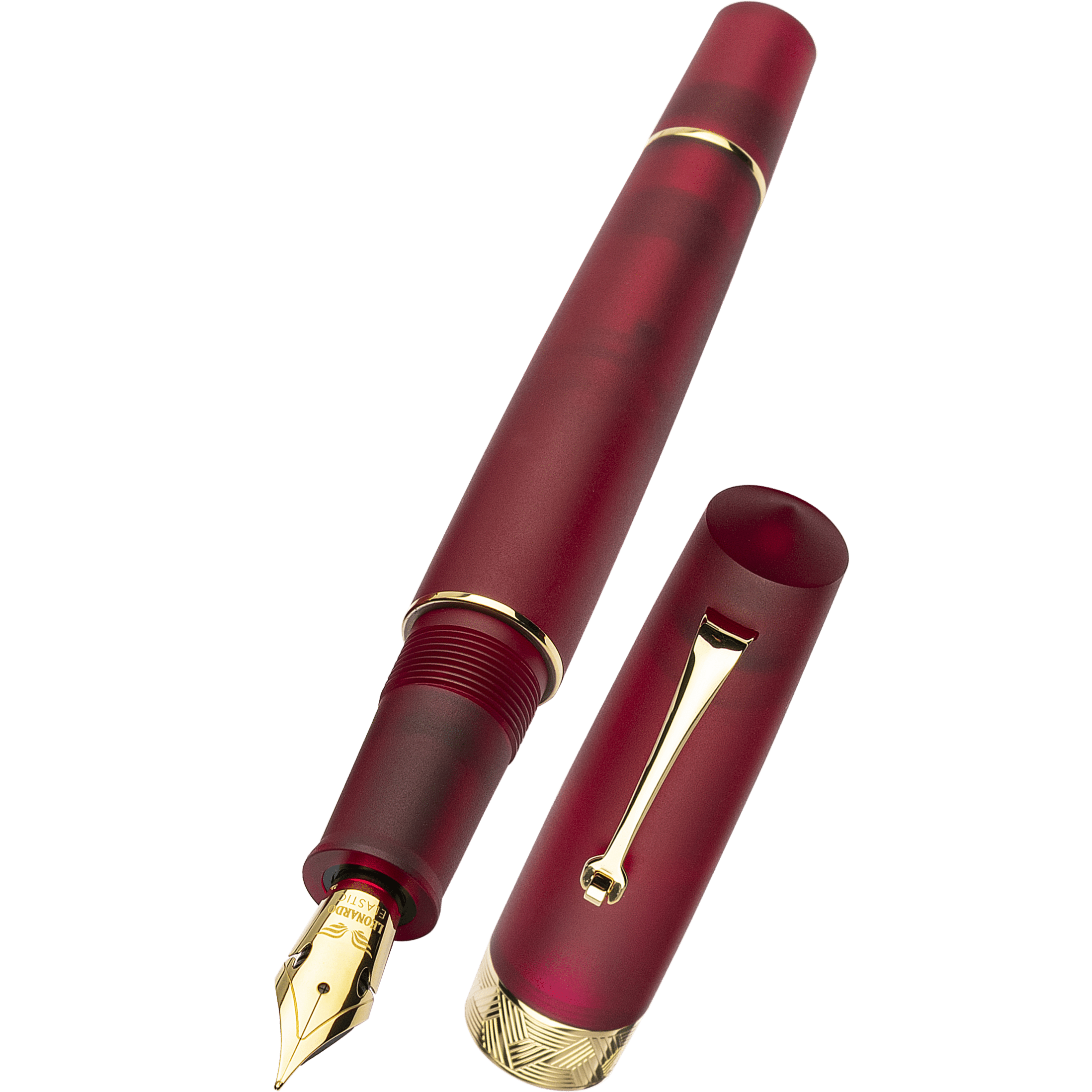 Leonardo Momento Zero Fountain Pen - Pura Frosted Red - Pen Boutique Ltd