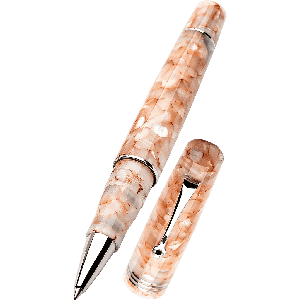 Leonardo Momento Zero Rollerball Pen - Angel Skin - Silver Trim - Pen Boutique Ltd