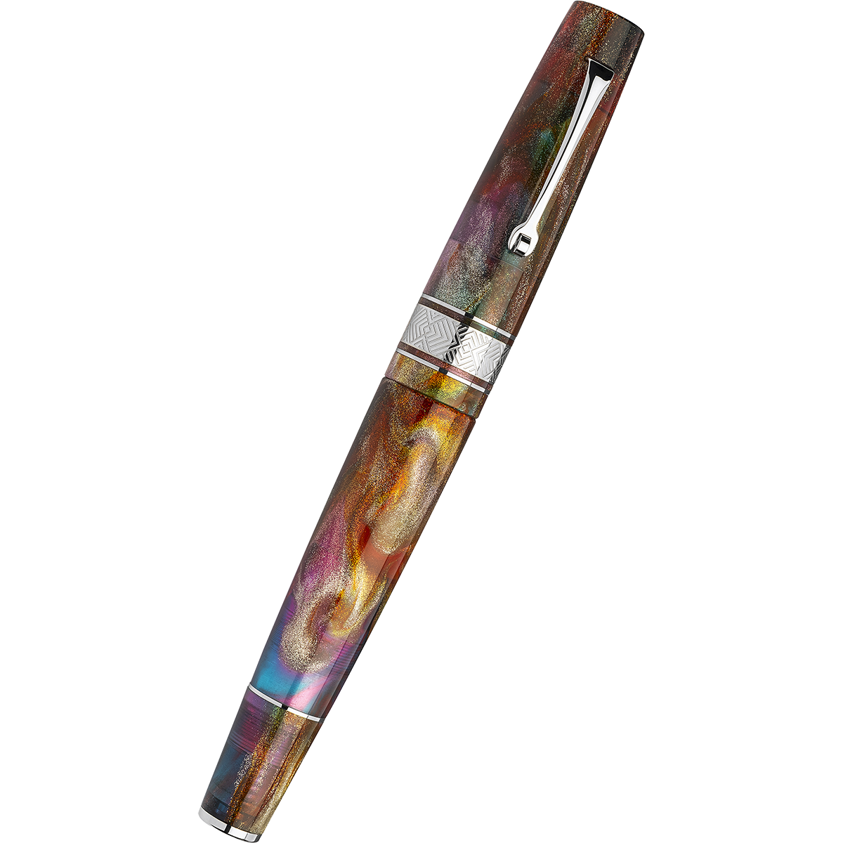 Leonardo Supernova Fountain Pen - Primary Manipulation 5 - Silver Trim (Limited Edition) - Pen Boutique Ltd
