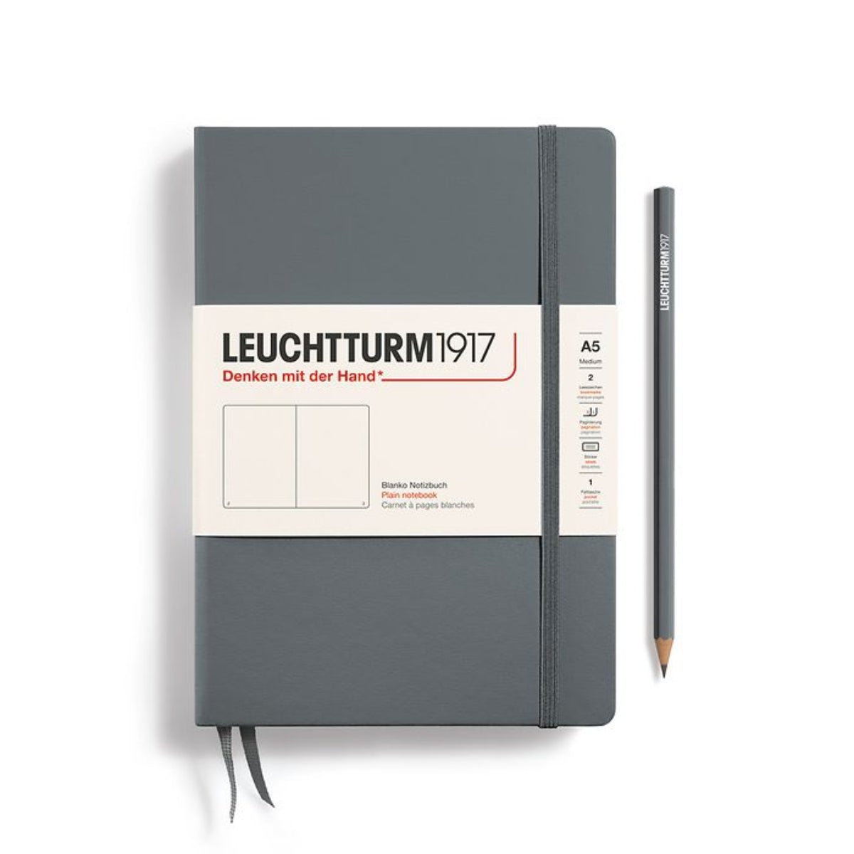 Leuchtturm 1917 Hardcover Notebook - A5 - Plain - Pen Boutique Ltd