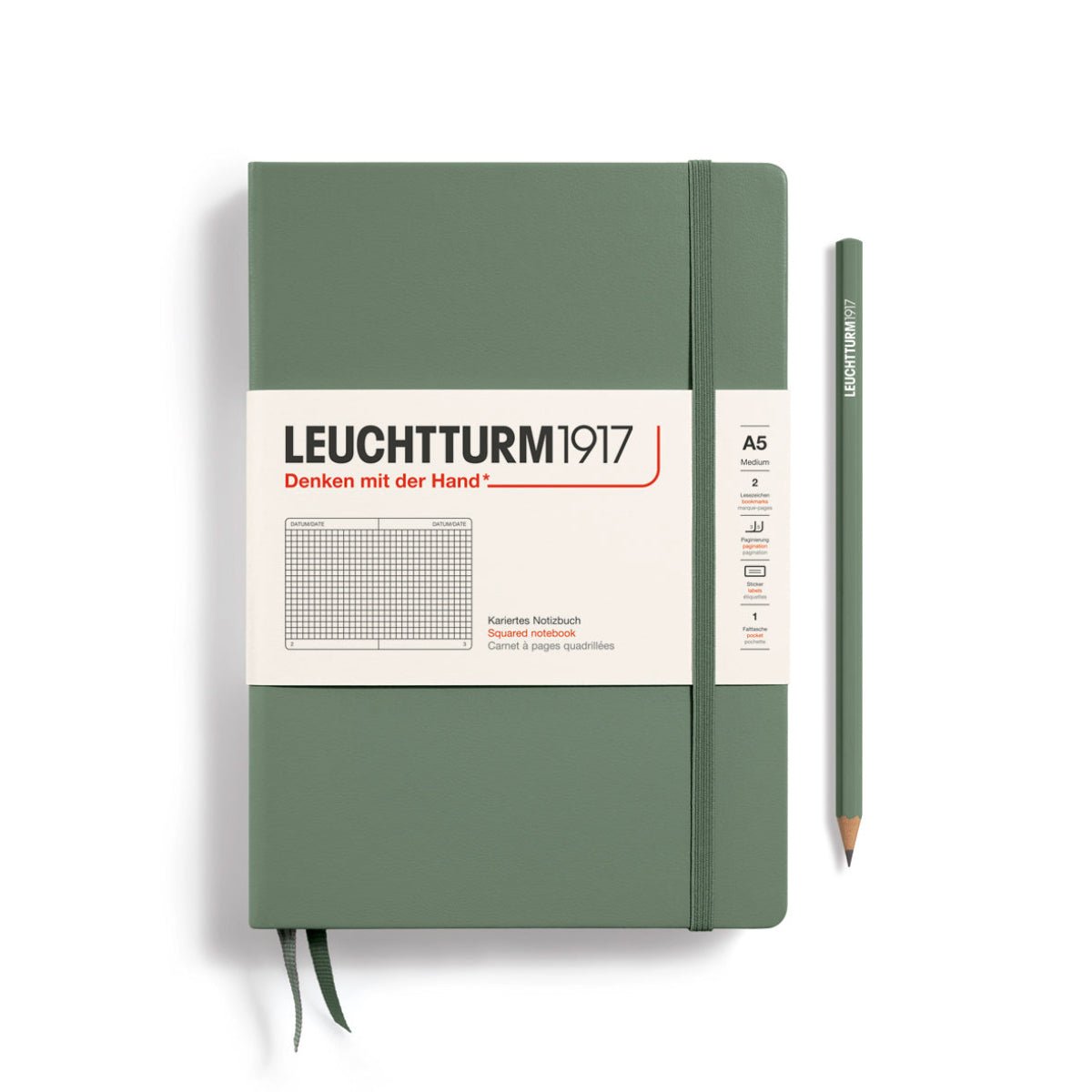 Leuchtturm 1917 Hardcover Notebook - A5 - Squared - Pen Boutique Ltd
