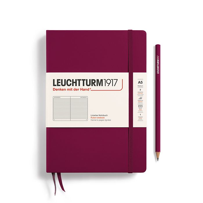 Leuchtturm 1917 Hardcover Notebook - A5 - Ruled - Pen Boutique Ltd