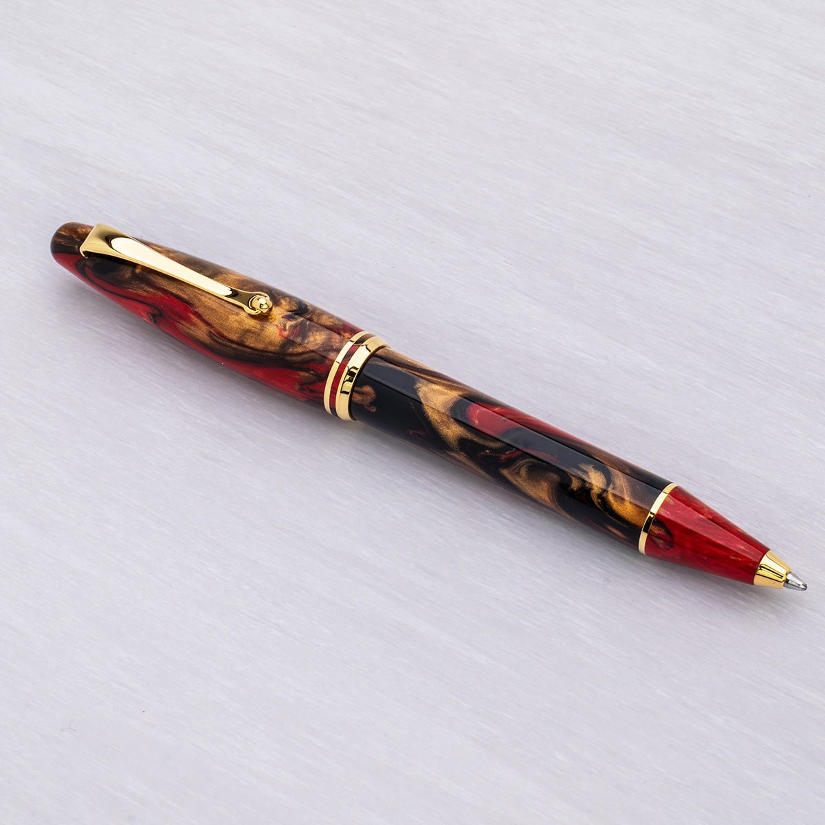 Maiora Ultra Ogiva Ballpoint Pen - Golden Rule - Gold Trim - Pen Boutique Ltd