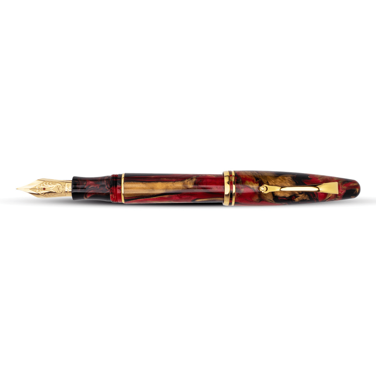 Maiora Ultra Ogiva Fountain Pen - Golden Rule - Gold Trim - 14K Gold Nib - Pen Boutique Ltd