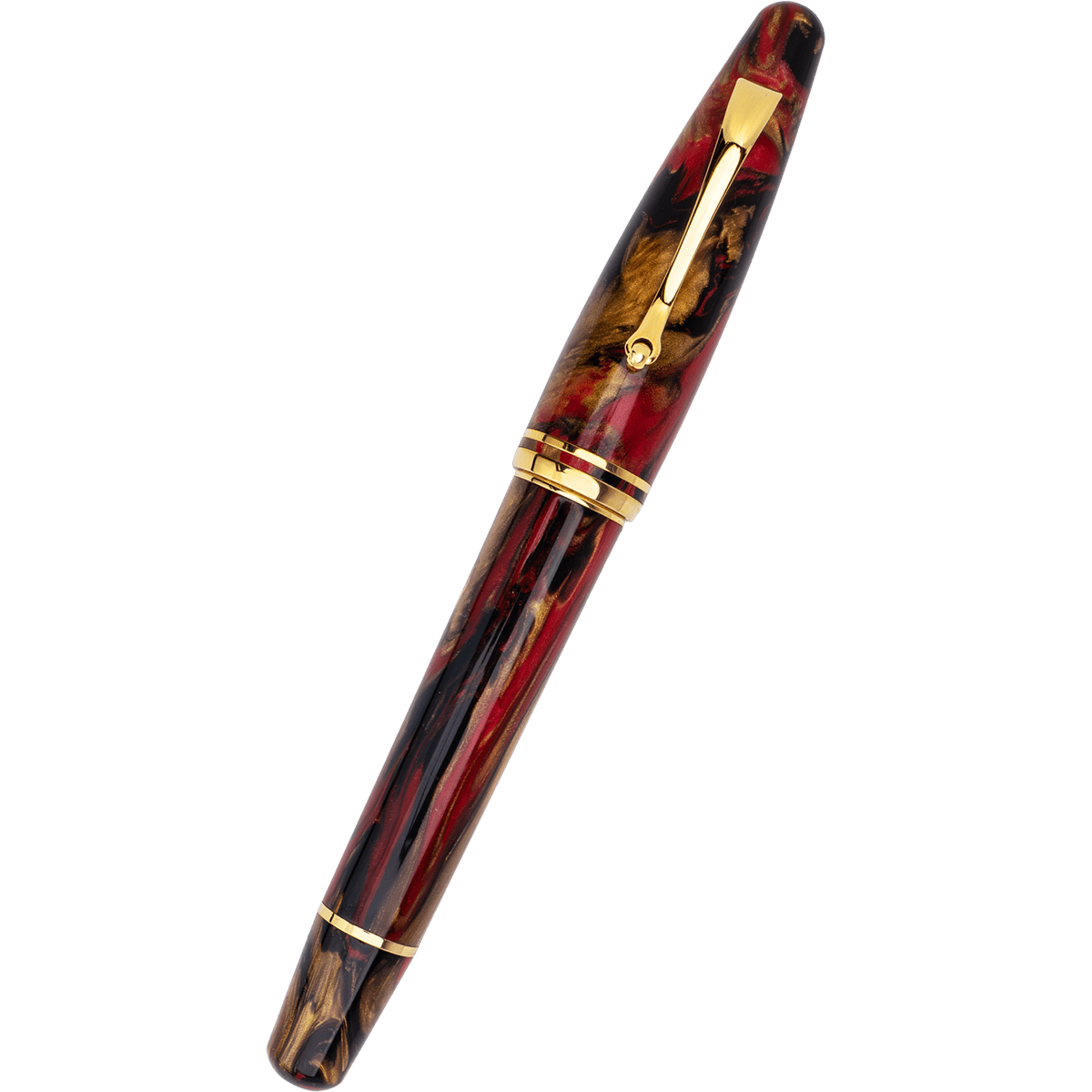 Maiora Ultra Ogiva Fountain Pen - Golden Rule - Gold Trim - 14K Gold Nib - Pen Boutique Ltd
