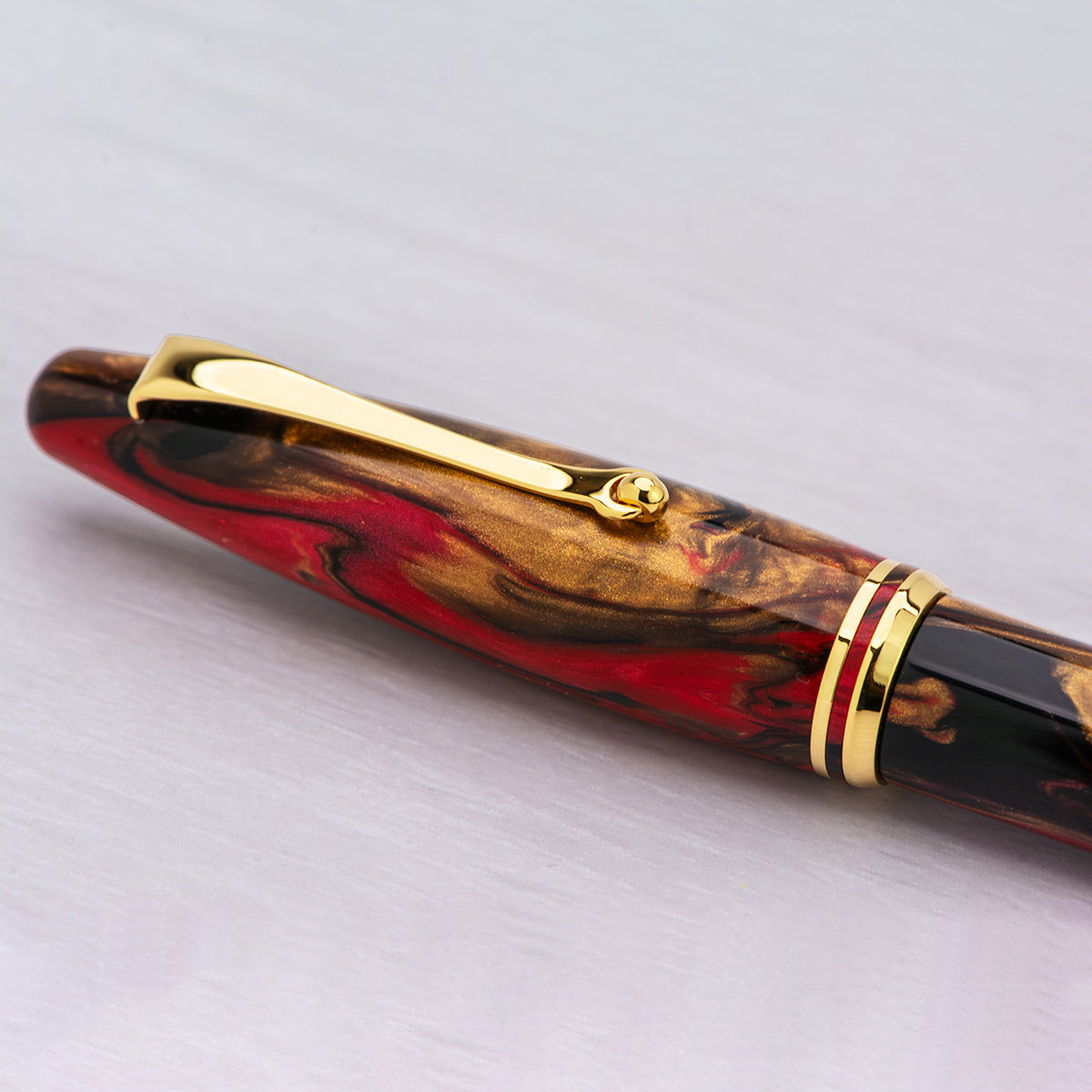 Maiora Ultra Ogiva Fountain Pen - Golden Rule - Gold Trim - 14K Gold Nib - Pen Boutique Ltd