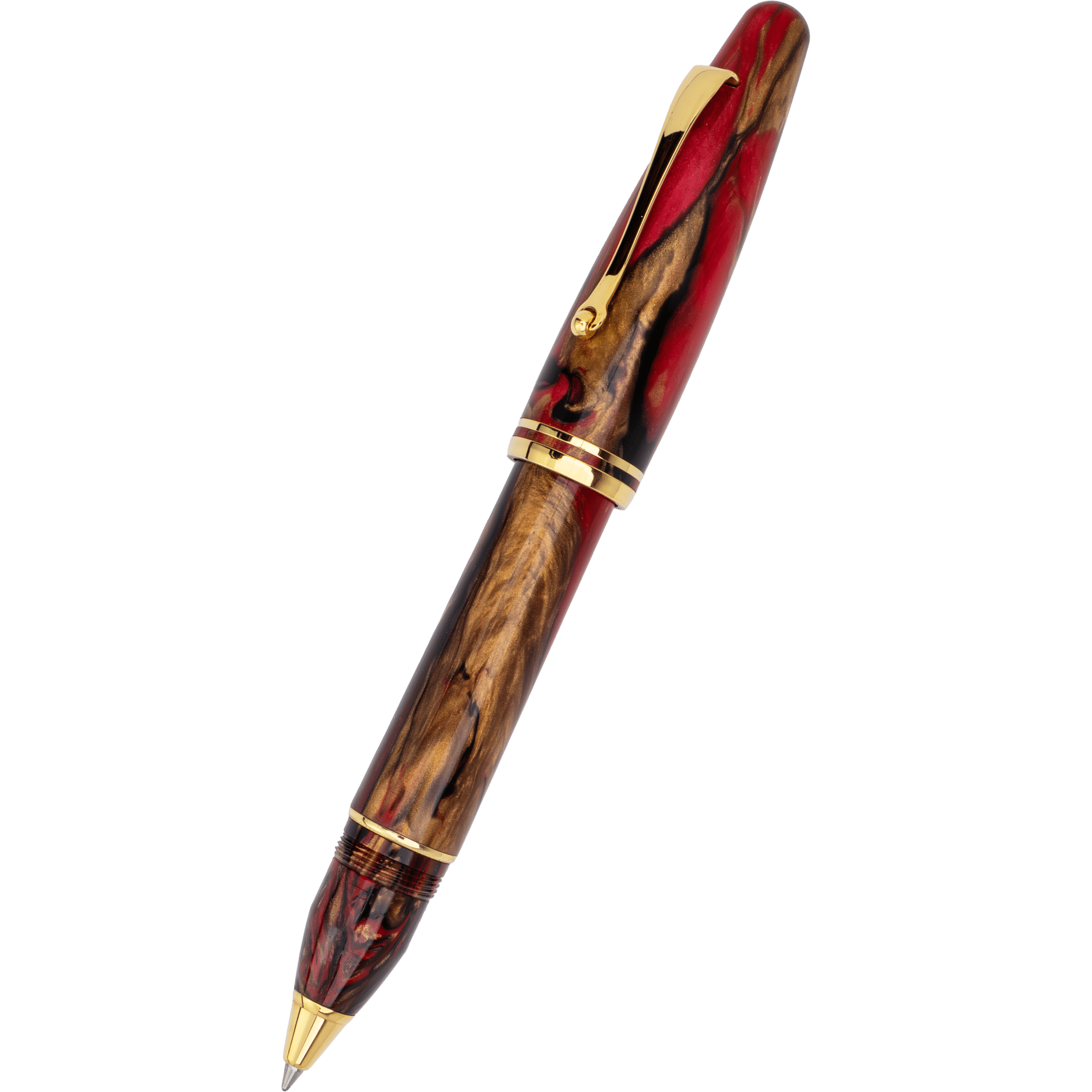 Maiora Ultra Ogiva Rollerball Pen - Golden Rule - Gold Trim - Pen Boutique Ltd