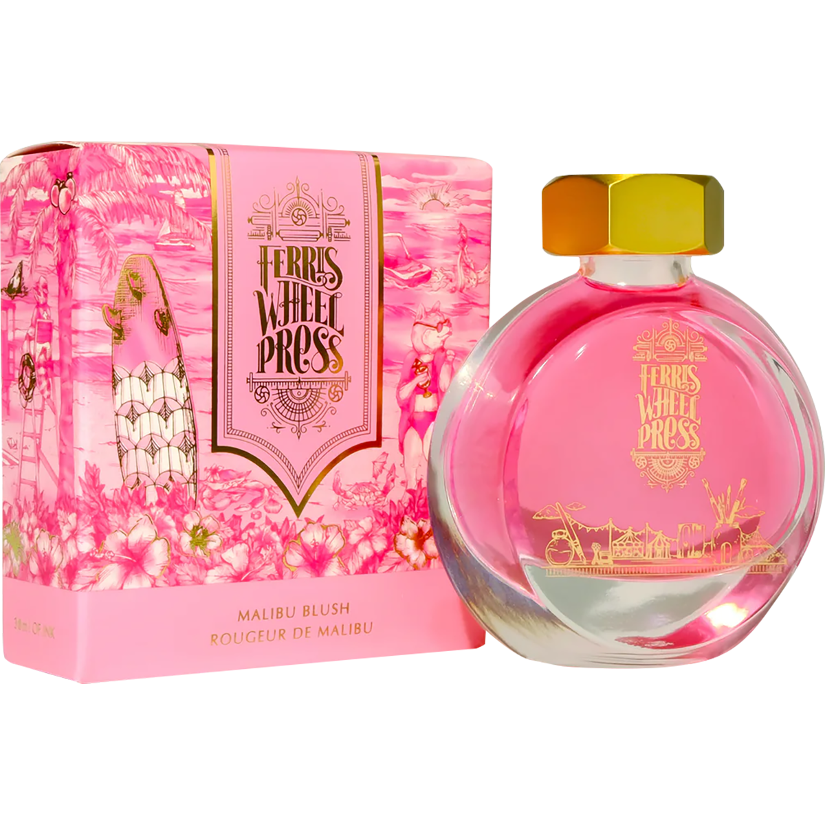 Ferris Wheel Press Ink Bottle - Malibu Blush - 38ml - Pen Boutique Ltd