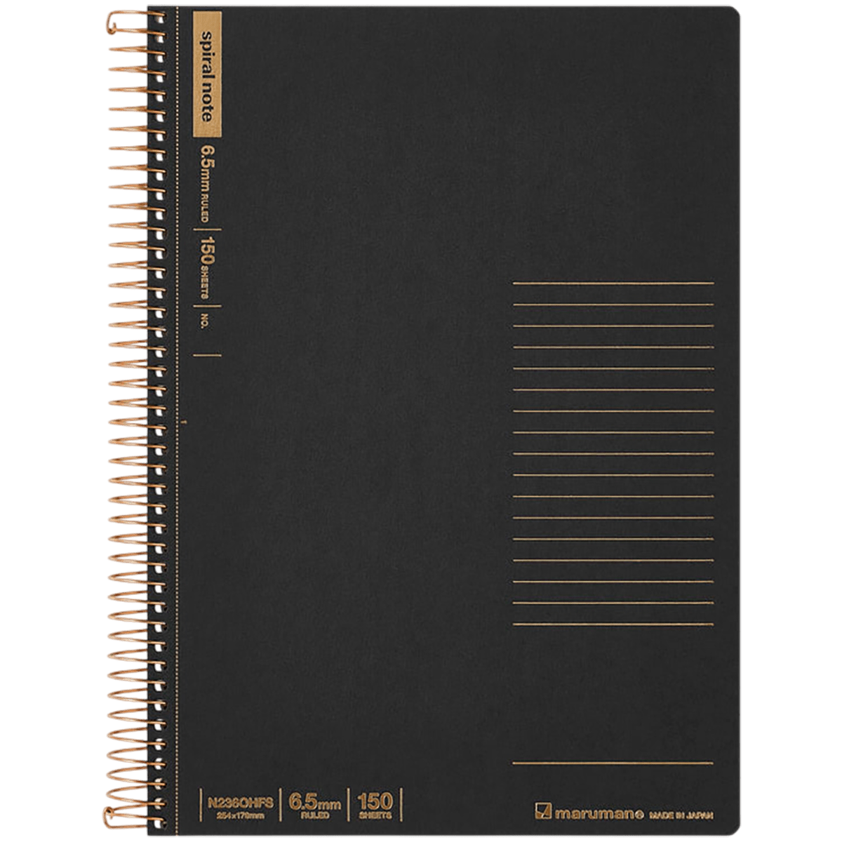 Maruman Spiral Note Basic Notebook - Lined - B5 - 150 Sheets - Pen Boutique Ltd