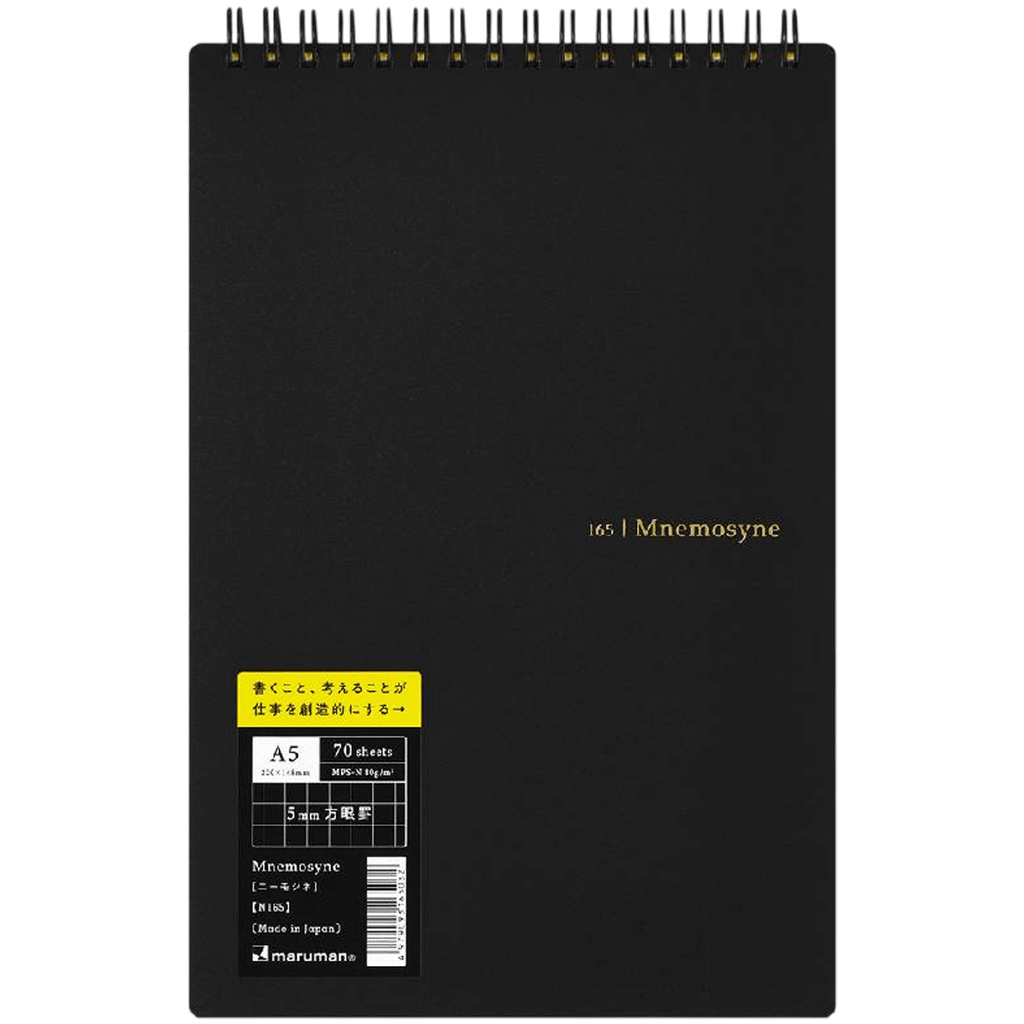 Maruman Mnemosyne Twin Ring Memo Pad - Graph - A5 - Pen Boutique Ltd