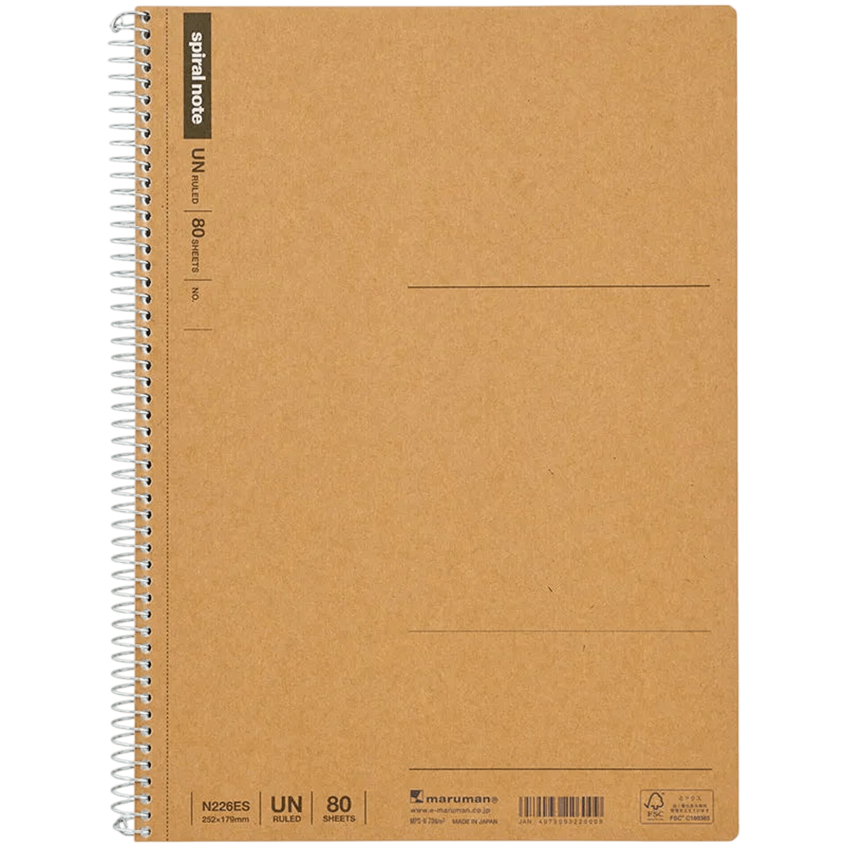 Maruman Spiral Note Basic Notebook - B5 - 80 Sheets - Pen Boutique Ltd