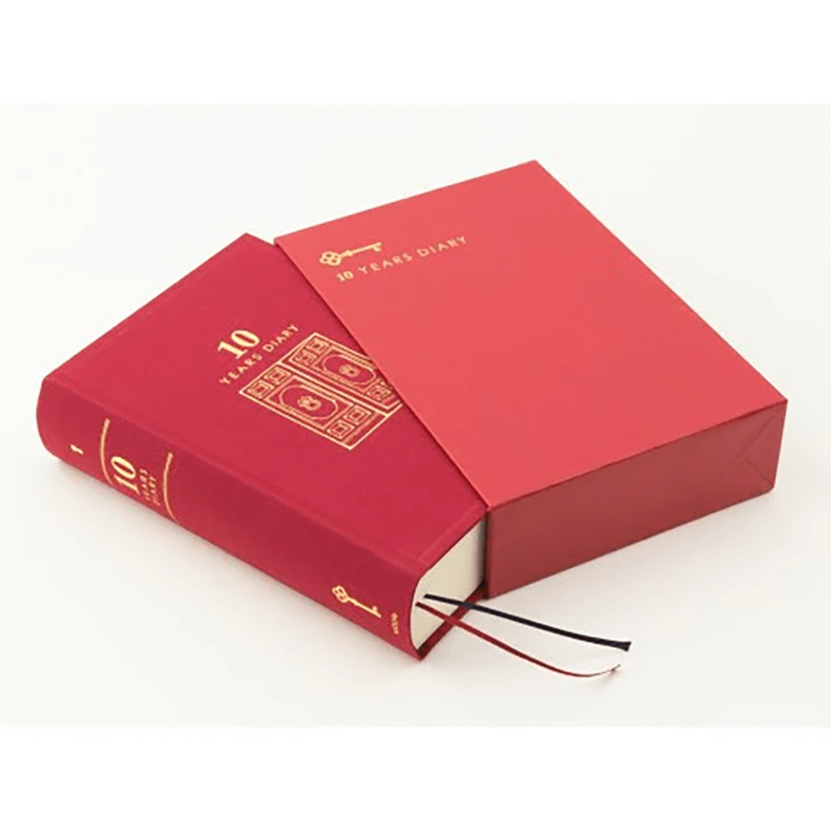 Midori 10 Years Gate Diary - Dark Red - Pen Boutique Ltd