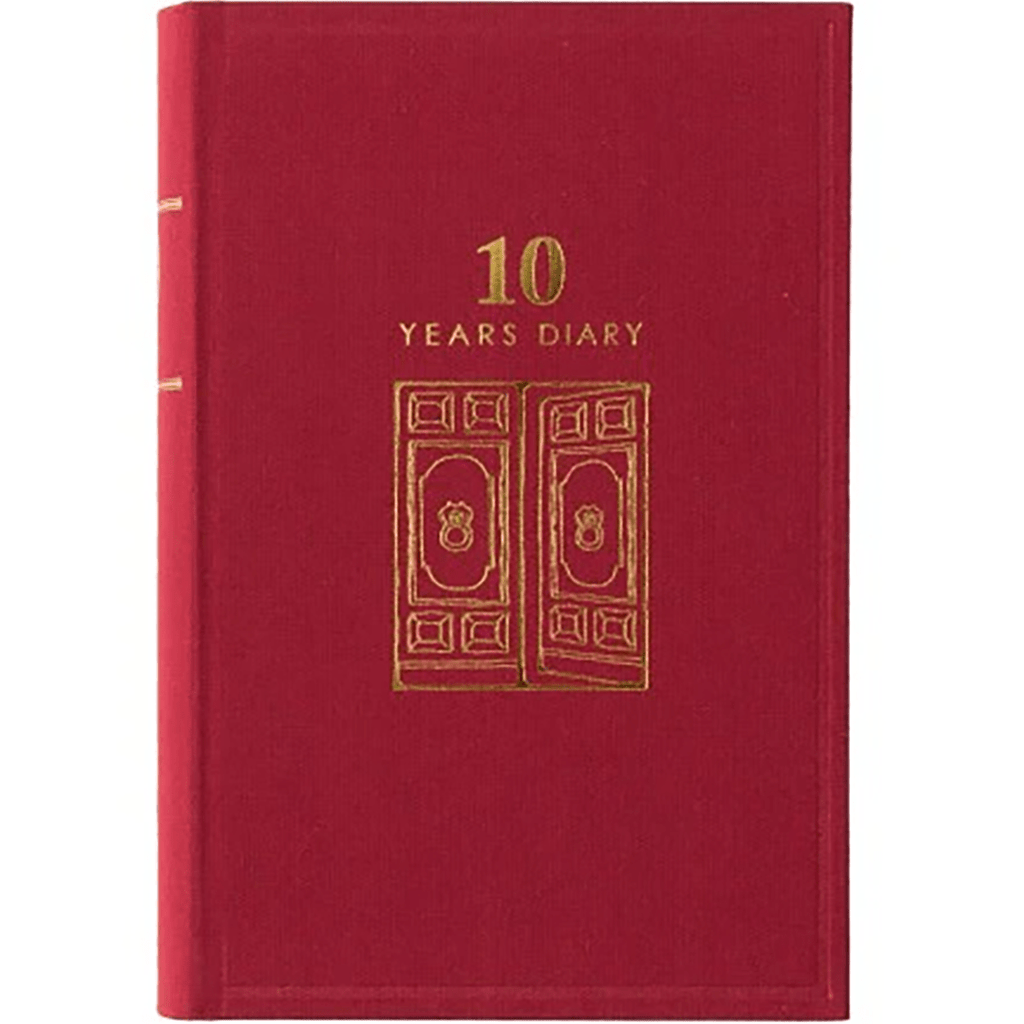 Midori 10 Years Gate Diary - Dark Red - Pen Boutique Ltd
