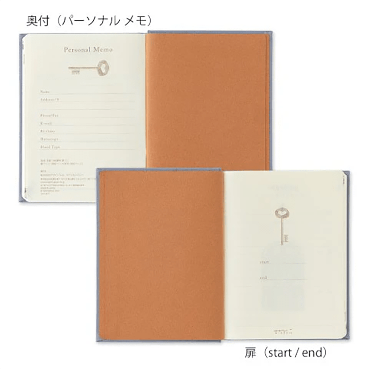 Midori 3 Years Gate Diary - Blue - Purple - Mini - Pen Boutique Ltd