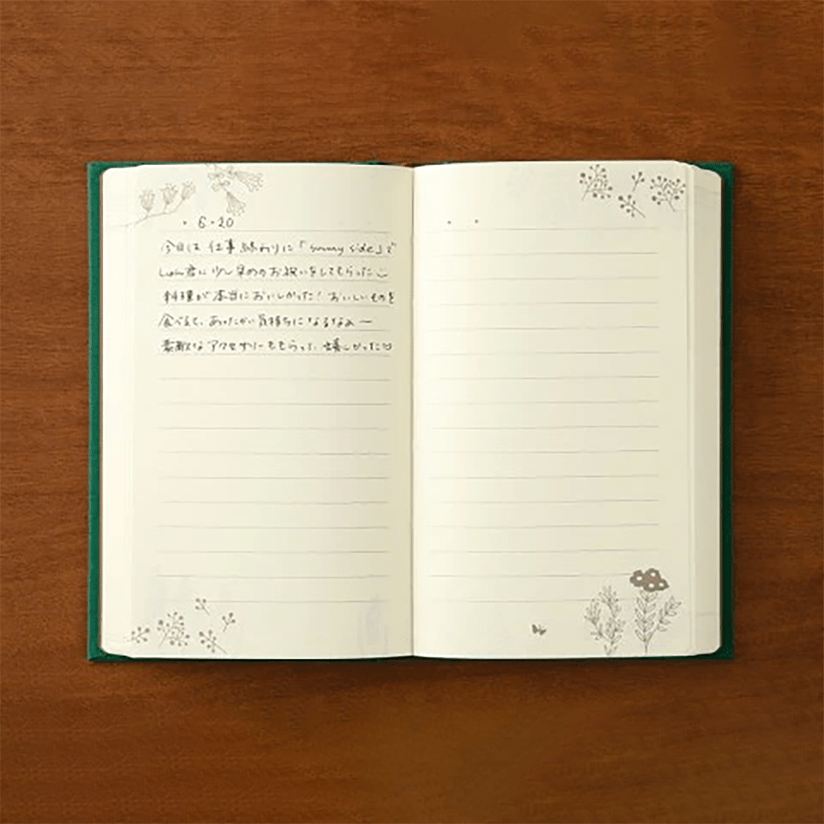 Midori One Day/Page Diary - Flower - Pen Boutique Ltd