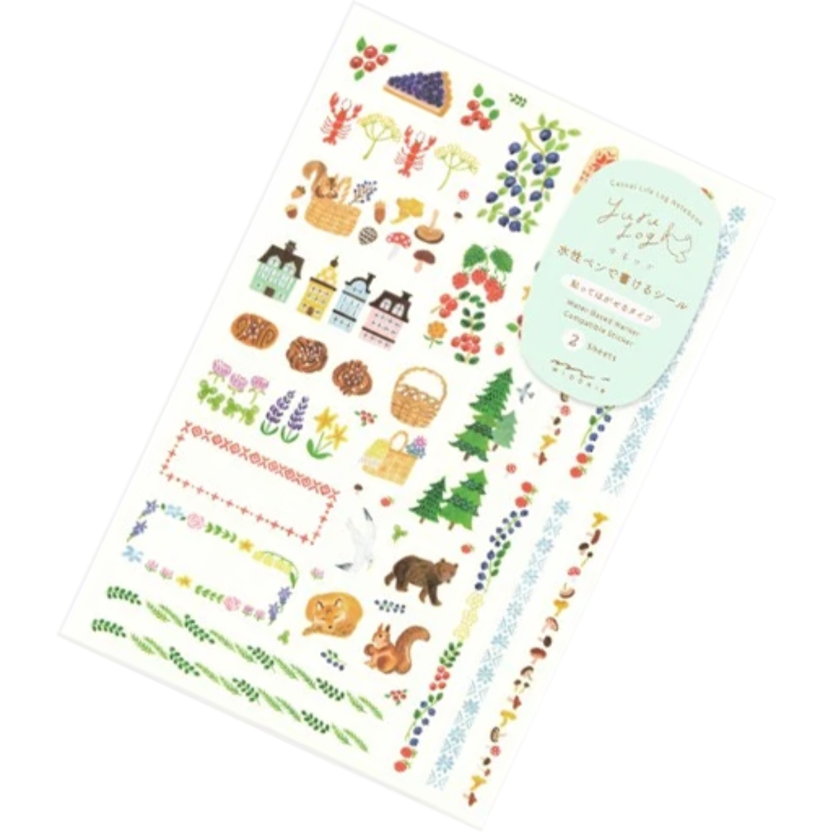 Midori Sticker Sheet - Yuru Log Feeling-Pen Boutique Ltd