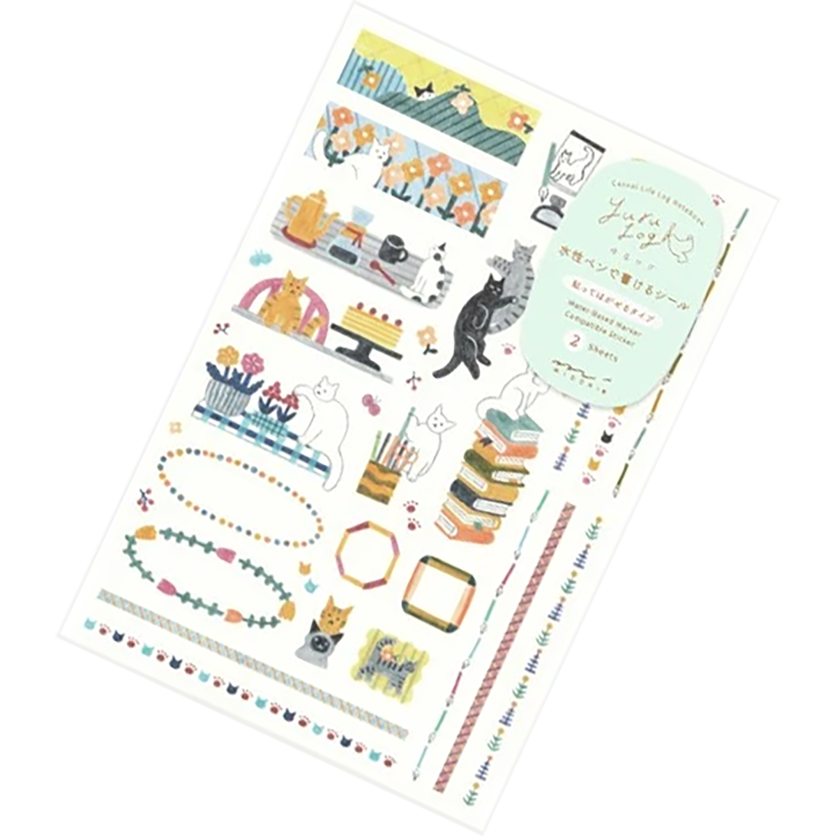 Midori Sticker Sheet - Yuru Log Cat