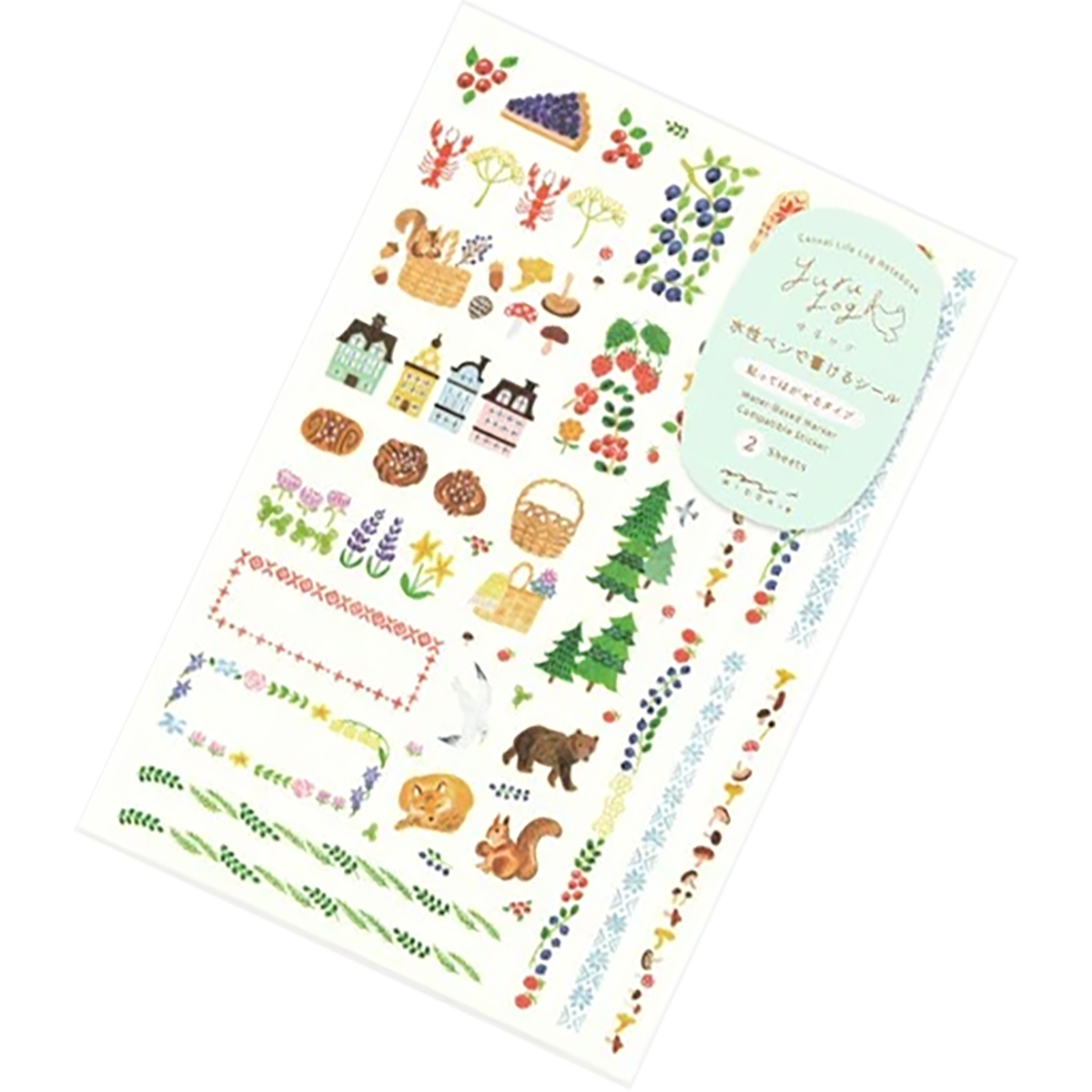 Midori Sticker Sheet - Yuru Log Scandinavia