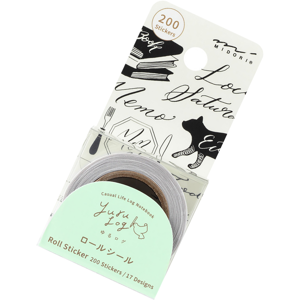 Midori Roll Sticker - Yuru Log Calligraphy