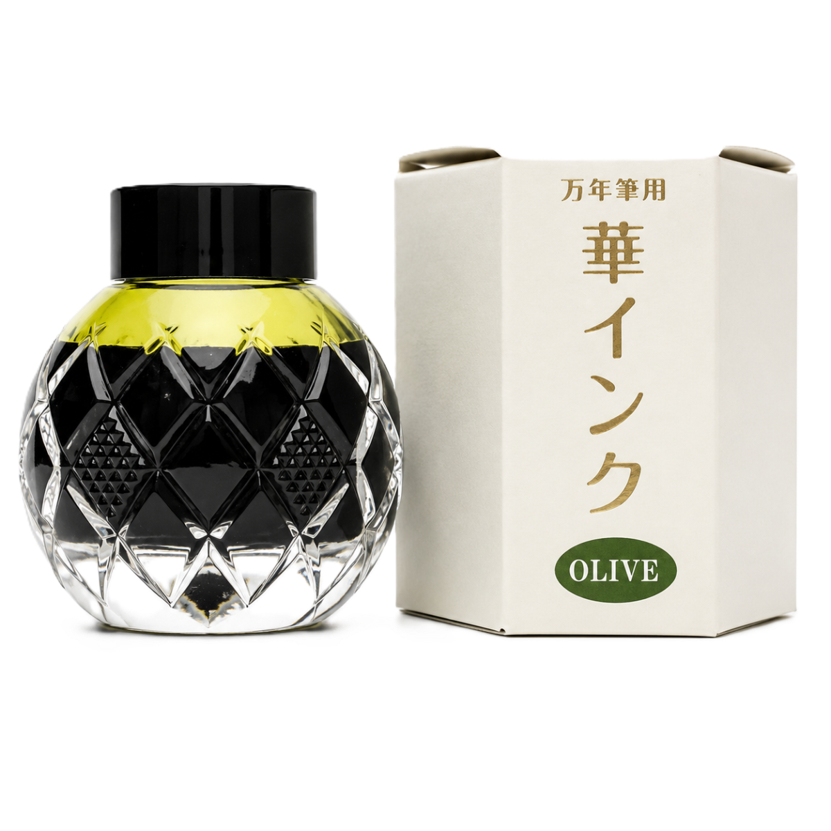 Mitasanshodo Botanical Flower Ink Bottle - Olive - 55ml-Pen Boutique Ltd