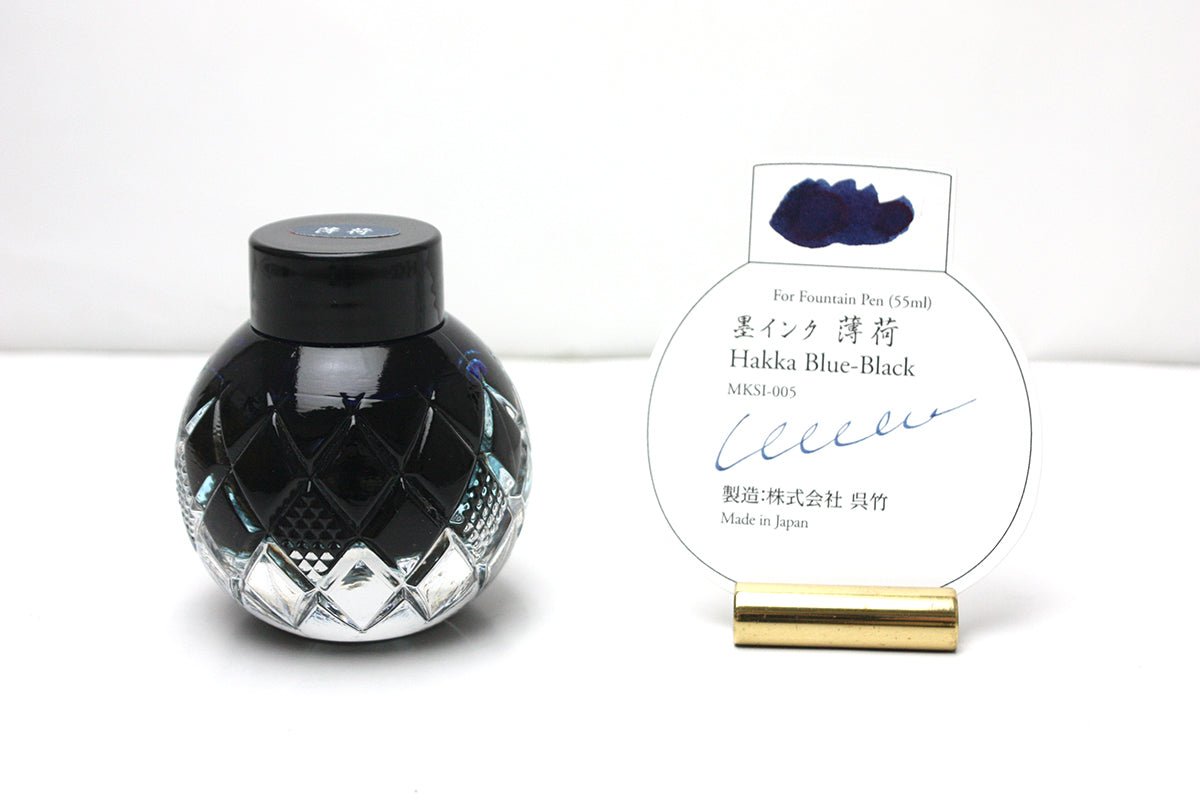 Mitasanshodo Traditional Scent Ink Bottle - Hakka Blue-Black - 55ml - Pen Boutique Ltd