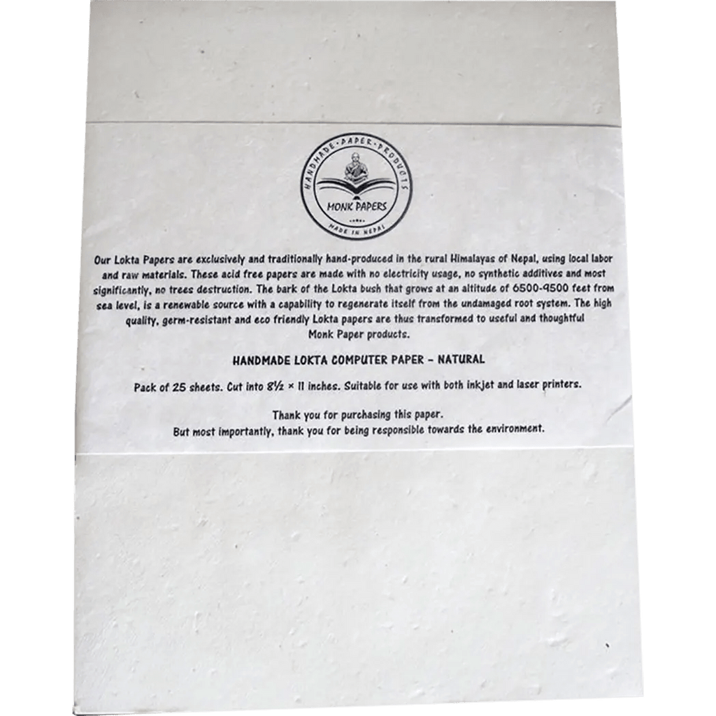 Lokta A4 Size Printer Paper – Vegetable Dyed – Pack of 25 - Pen Boutique Ltd