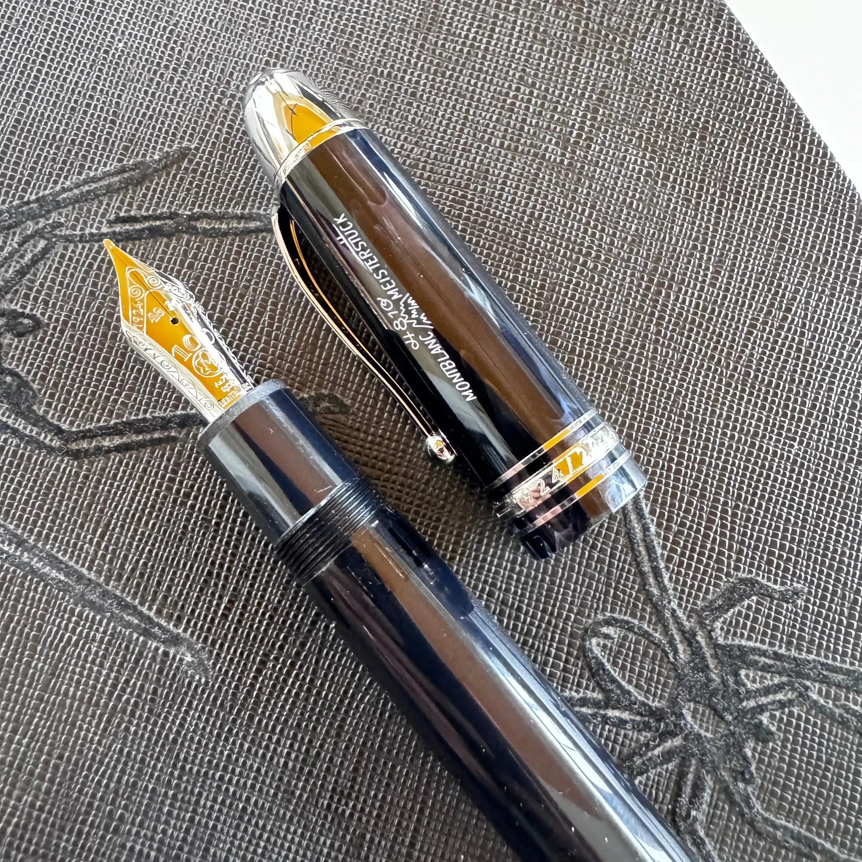 Montblanc Meisterstuck Fountain Pen - 149 The Origin Black - Medium Nib - Pen Boutique Ltd