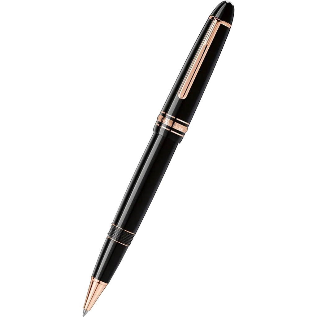 Montblanc Meisterstuck Rollerball Pen - Black - Red Gold Trim - Legrand-Pen Boutique Ltd