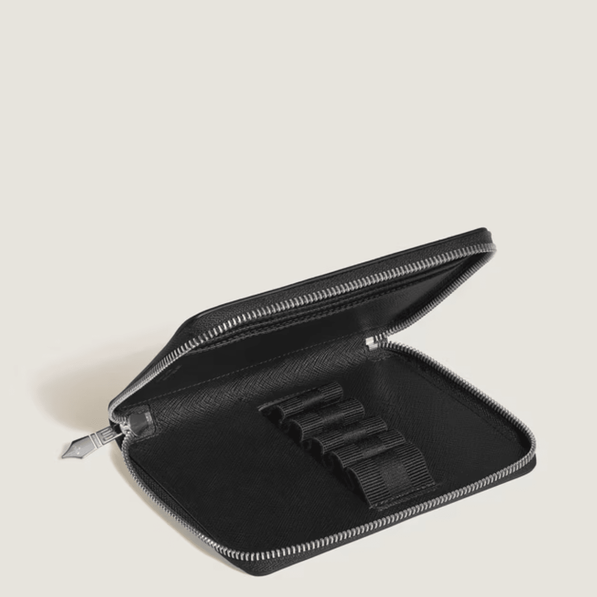 Montblanc Sartorial 5 Pen Pouch - Tweed Blue (Zipper Closure) - Pen Boutique Ltd