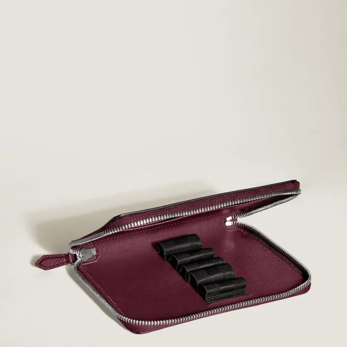 Montblanc Sartorial 5 Pen Pouch - Zipper Closure - Cassis - Pen Boutique Ltd