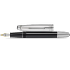 Montblanc Solitaire Fountain Pen - Black - Stainless Steel - Classique (Doue)-Pen Boutique Ltd