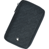 Montblanc Meisterstuck 8 Pen Pouch - Tweed Blue (Zipper Closure) - Pen Boutique Ltd